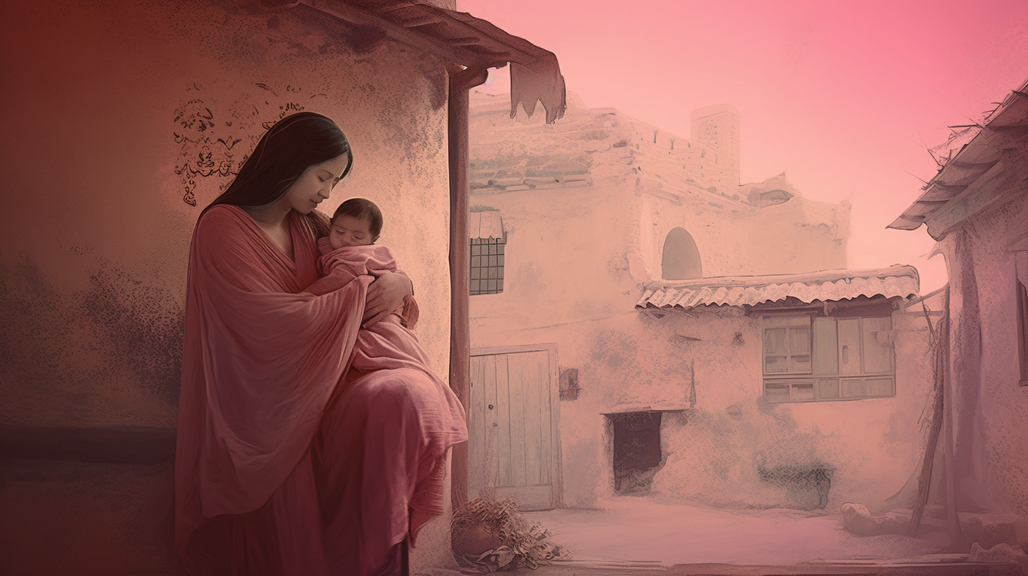 Loving Mother Pink Effect Digital Art