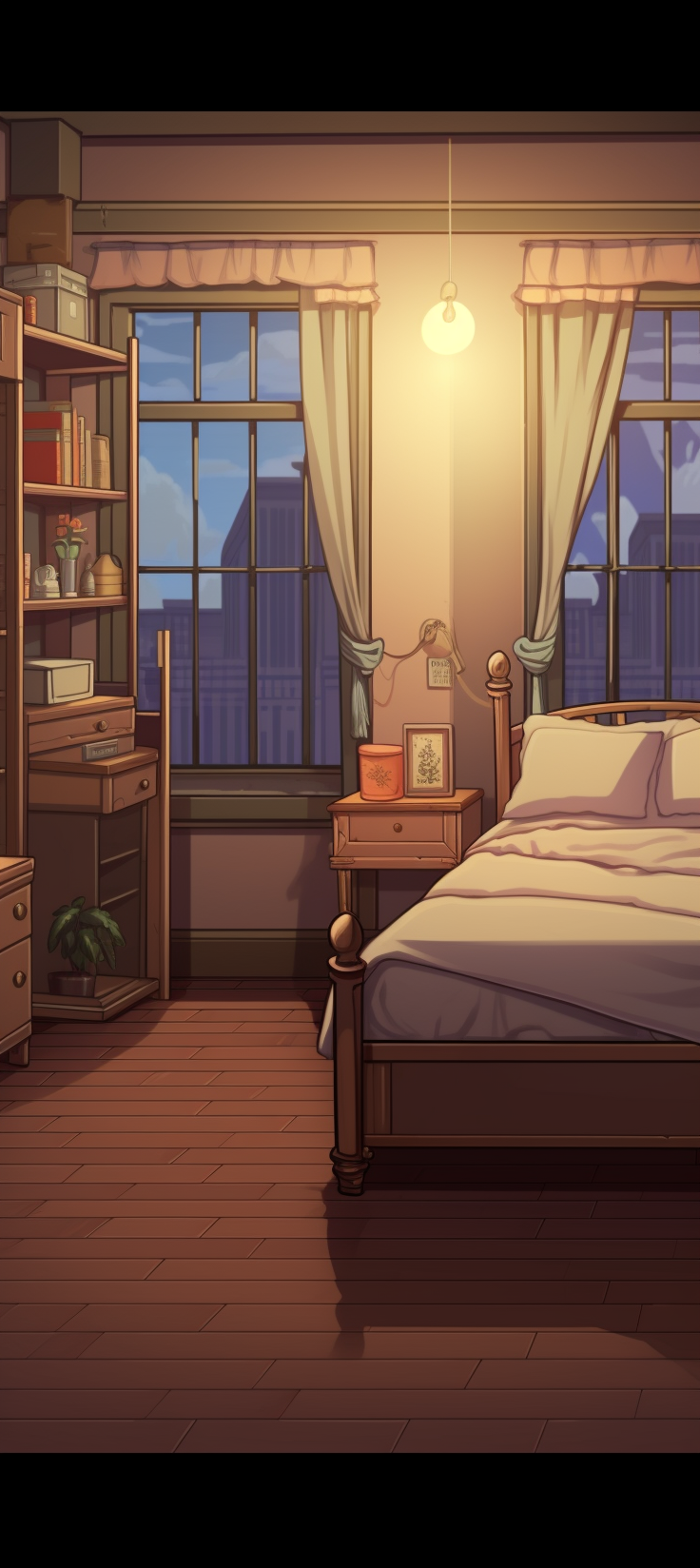 Game Art Style Bedroom