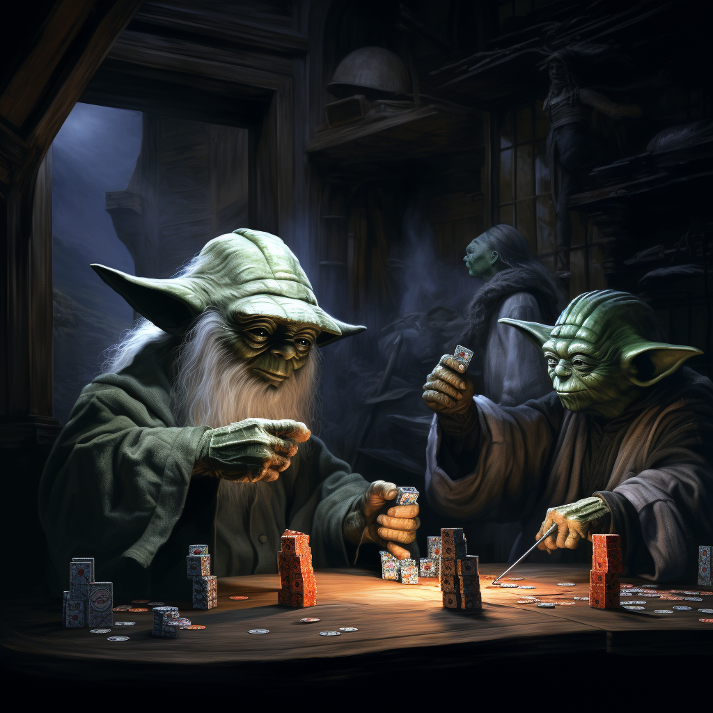 Legendary Characters Playing Poker