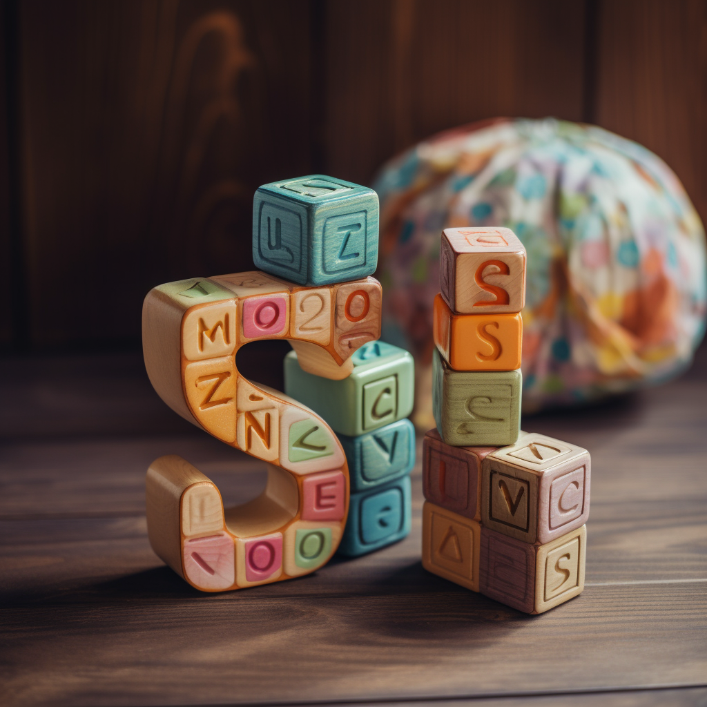 Children's Pyramid Cubes Letter S