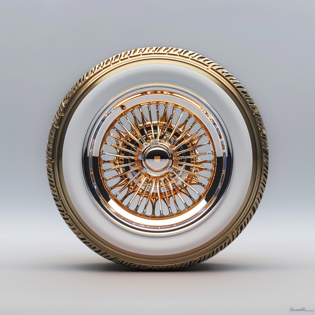 Gold Dayton Wire Wheel Tire