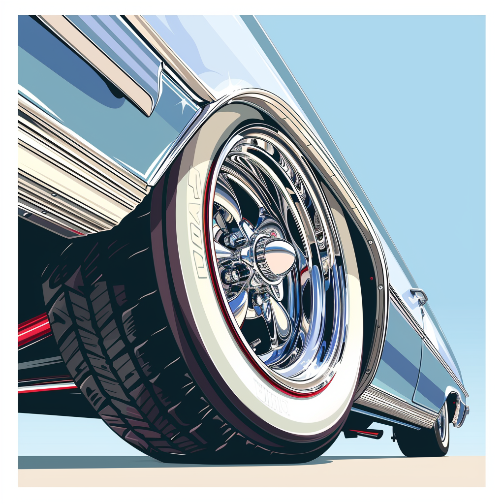 Lowrider Spoke Style Wheel Tire