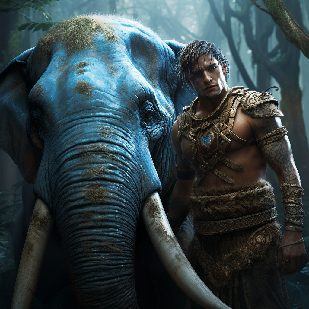 Loxodon Warrior with Elephant Companion