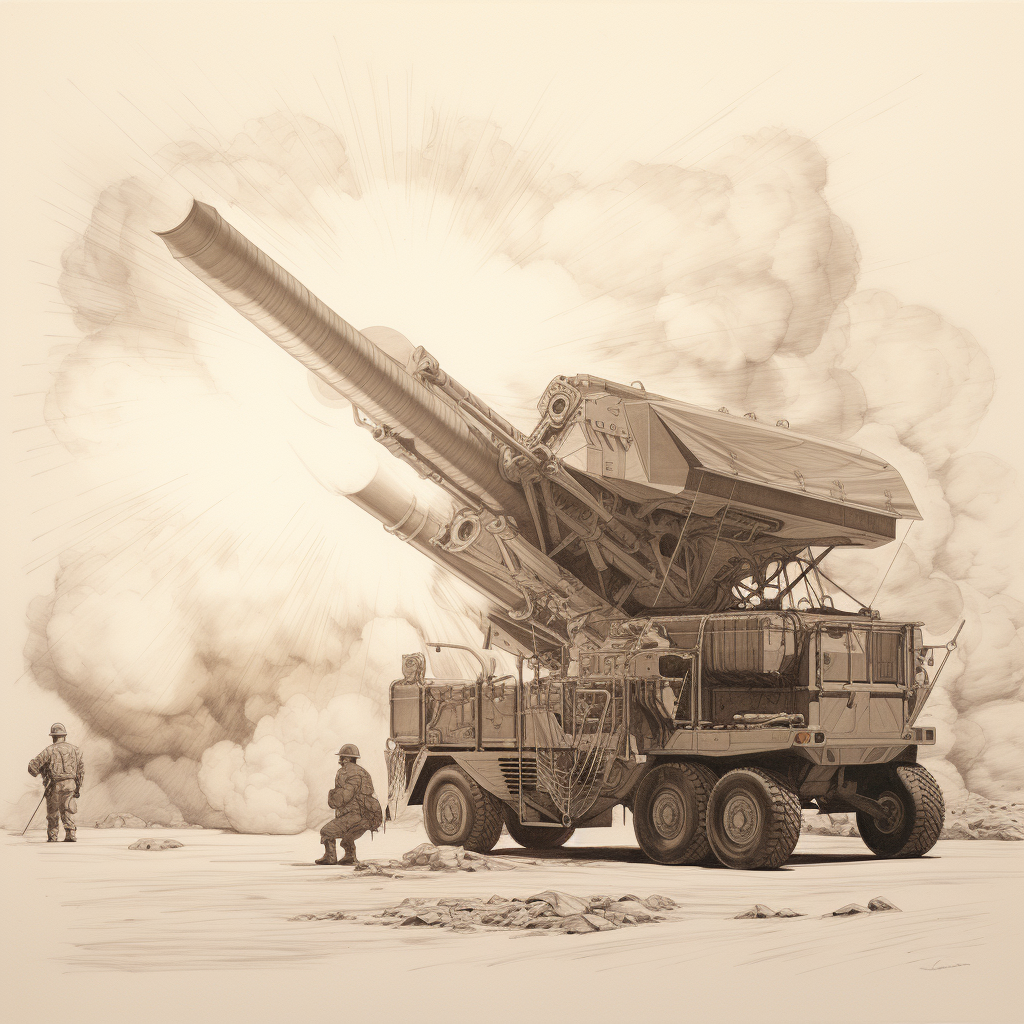 LRSM Missile Launcher Firing Rocket Group