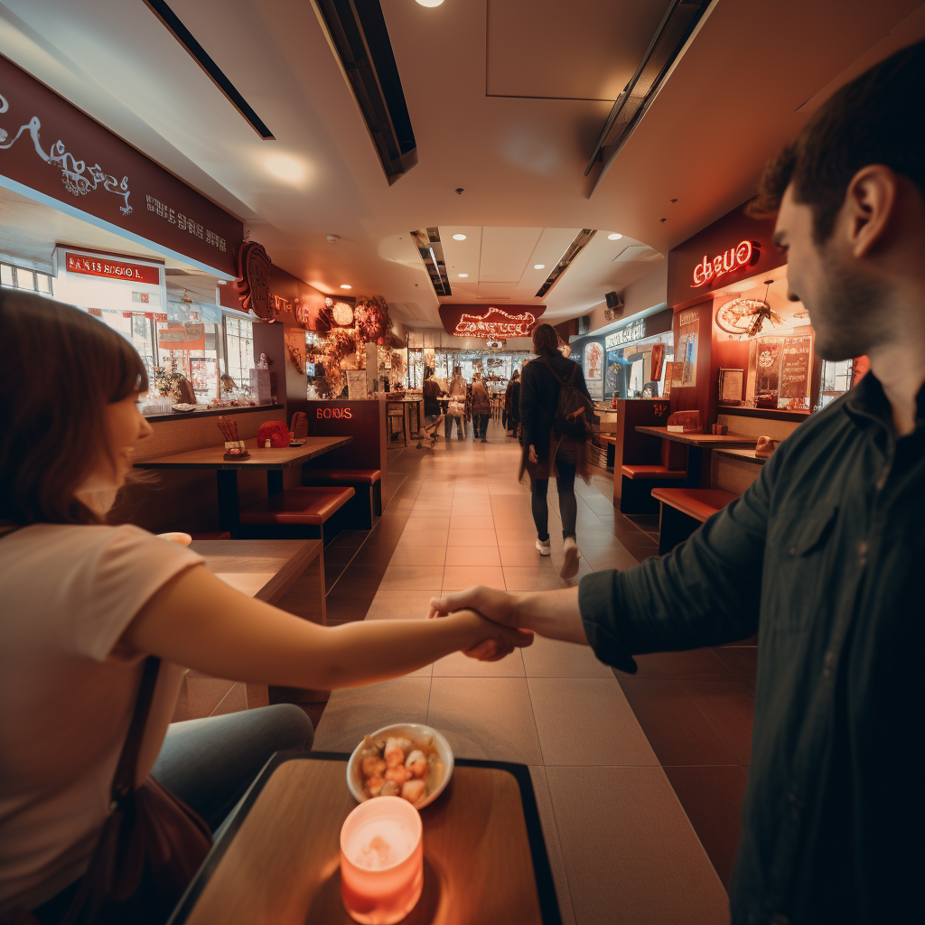 Person being welcomed at Lucky Chang's Noodle House