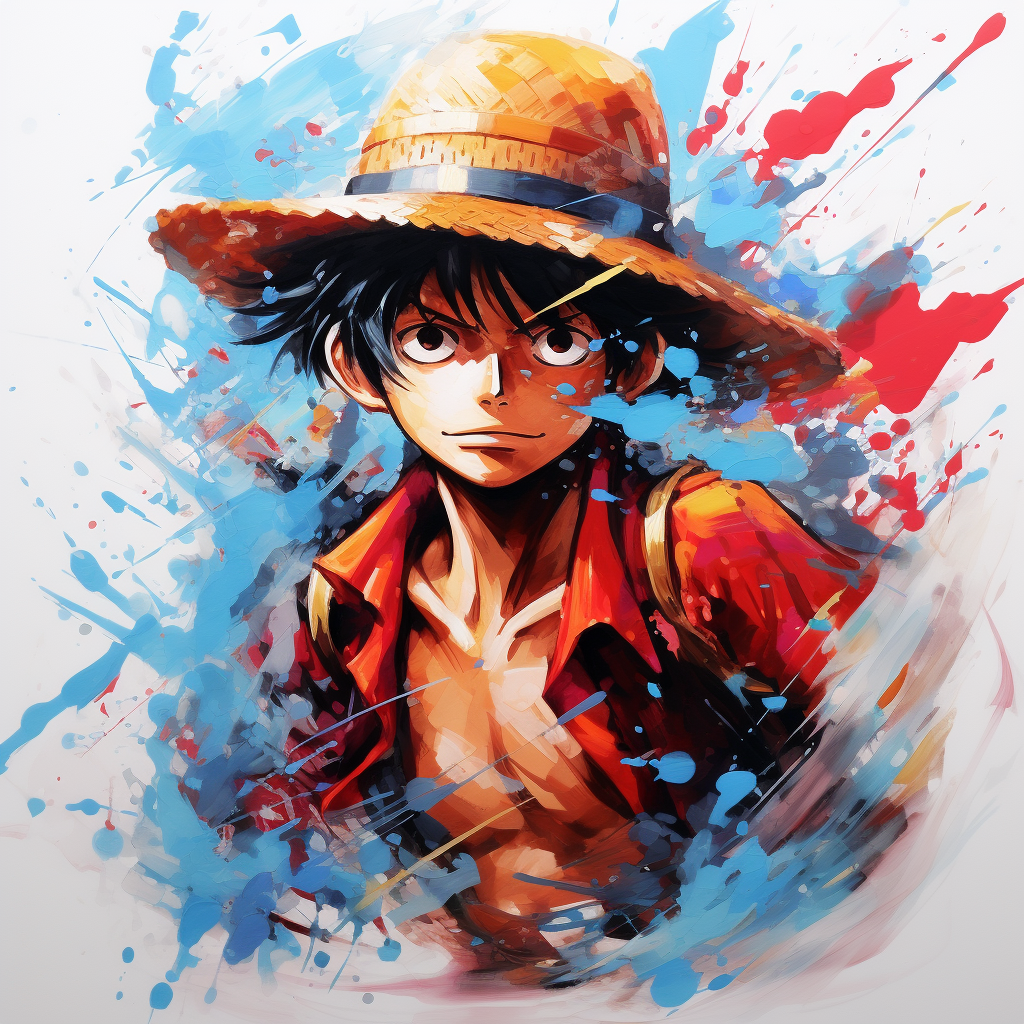 Abstract art of Luffy from One Piece