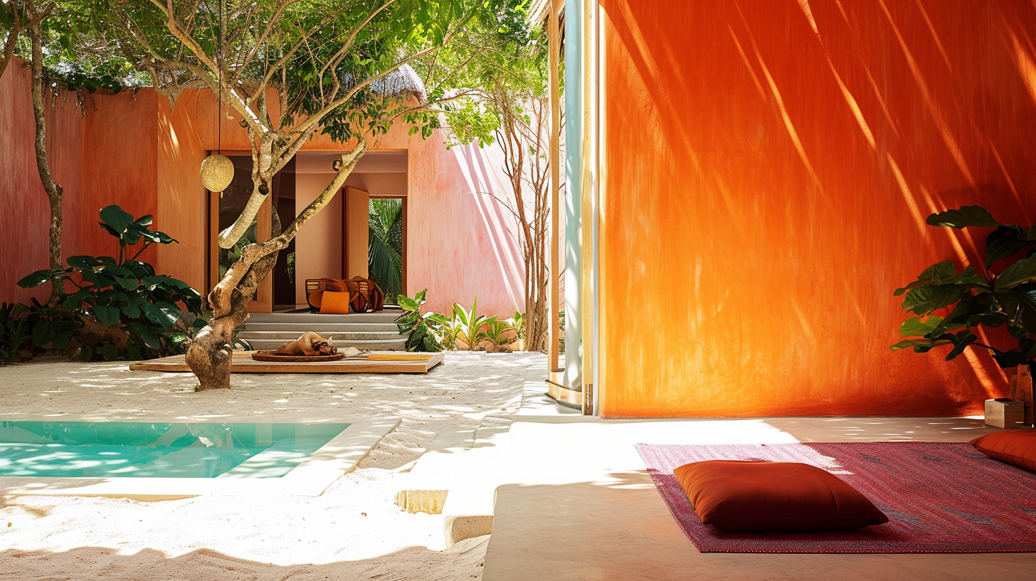 Luis Barragan house on white sand beach