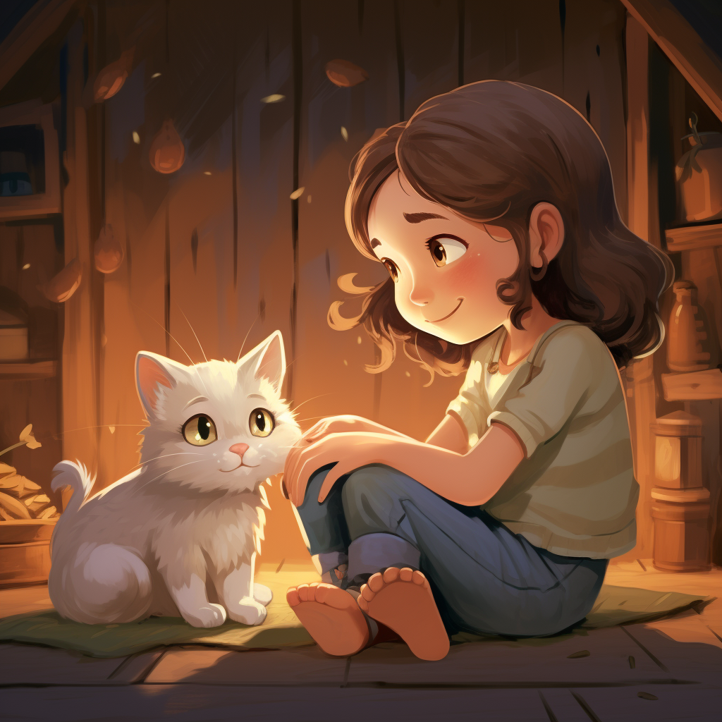 Heartwarming Illustration of Luna's Legacy in Children's Lives