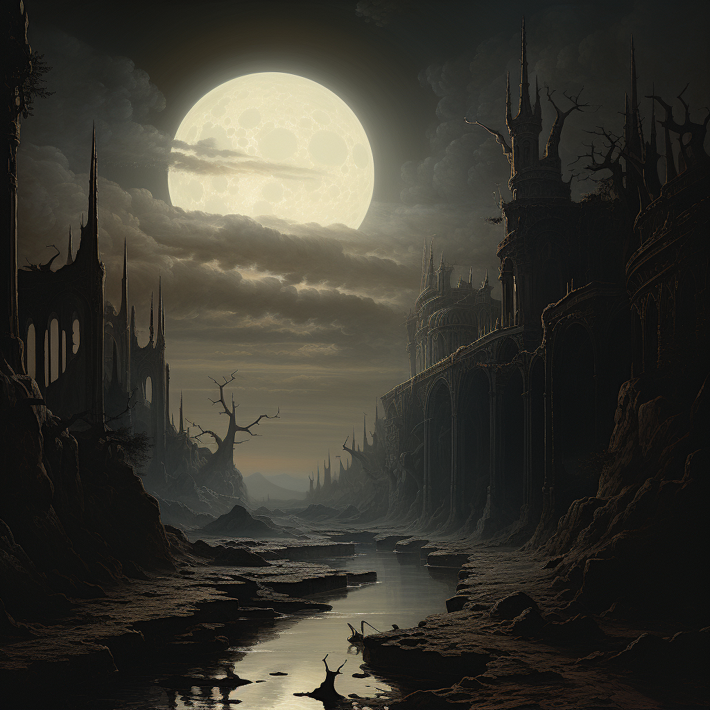 Stunning Lune Noire Artwork Inspired by Karl Friedrich Schinkel