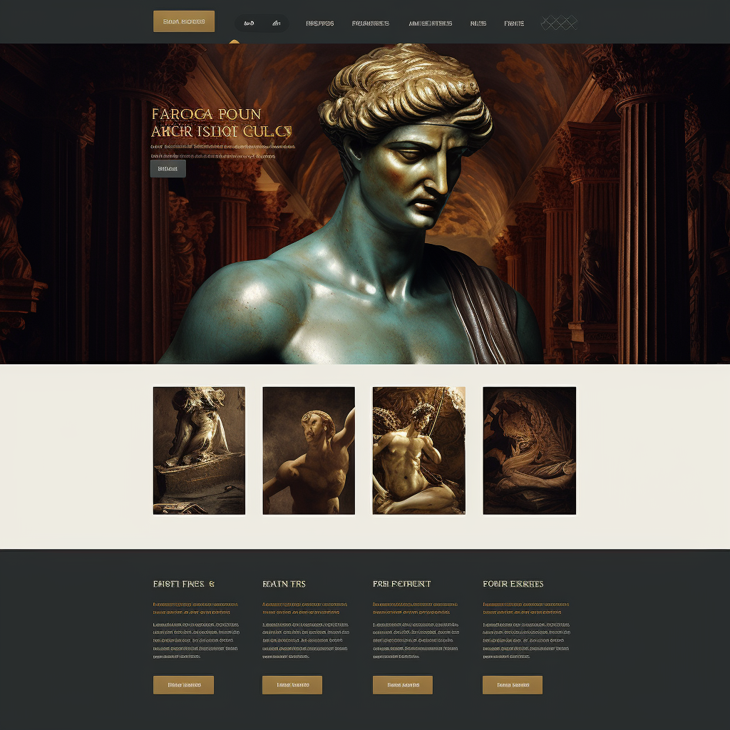 Art website template design