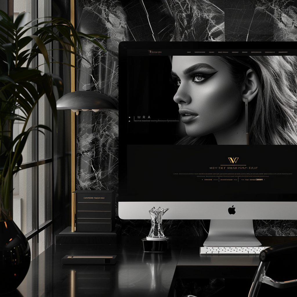 Modern luxury hairdresser mockup