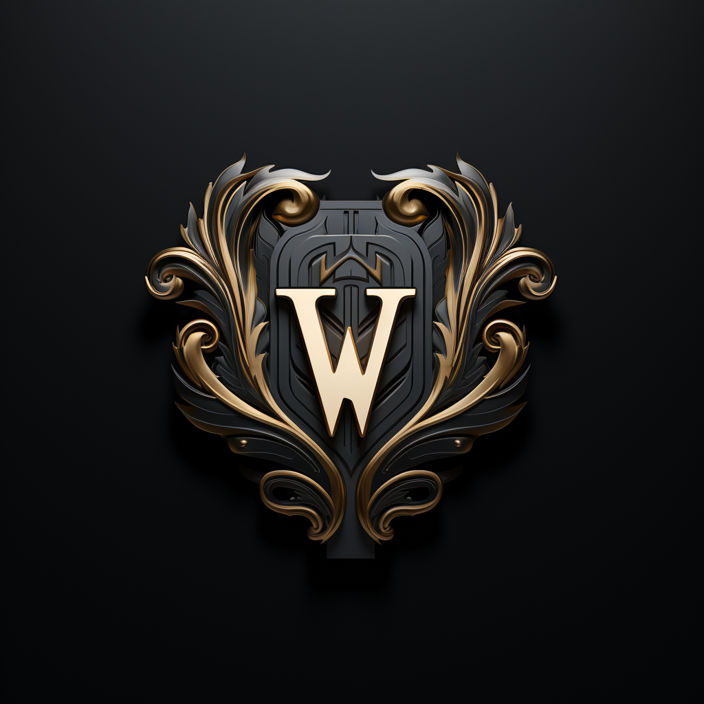 Luxurious 3D WB Logo on Black Background