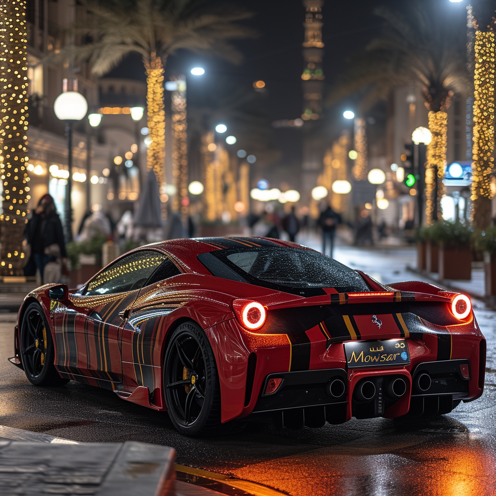 Luxurious Ferrari Mowsa Riyadh Night