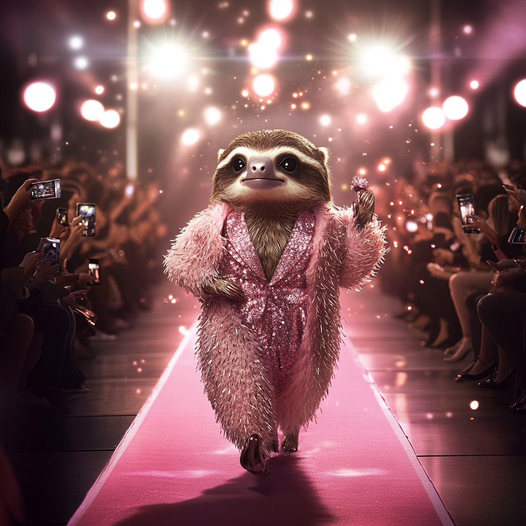 Luxurious Sassy Sloth Runway Show