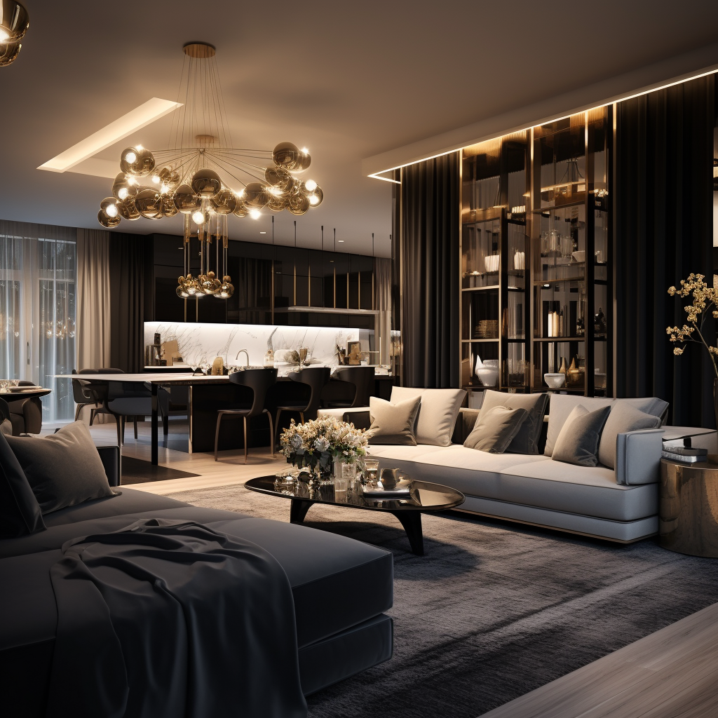 Modern luxury apartment interior design