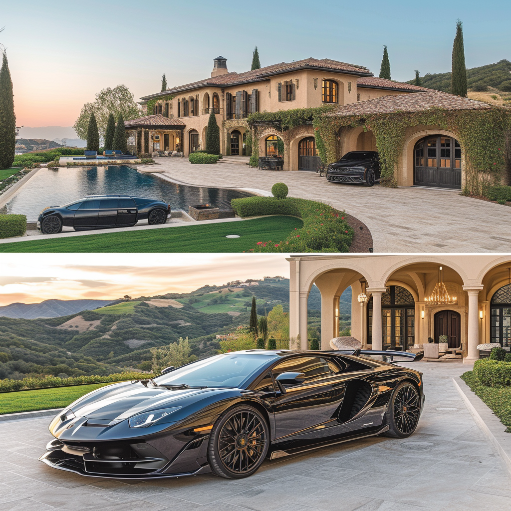 Luxury Black Man Mansion Cars Women