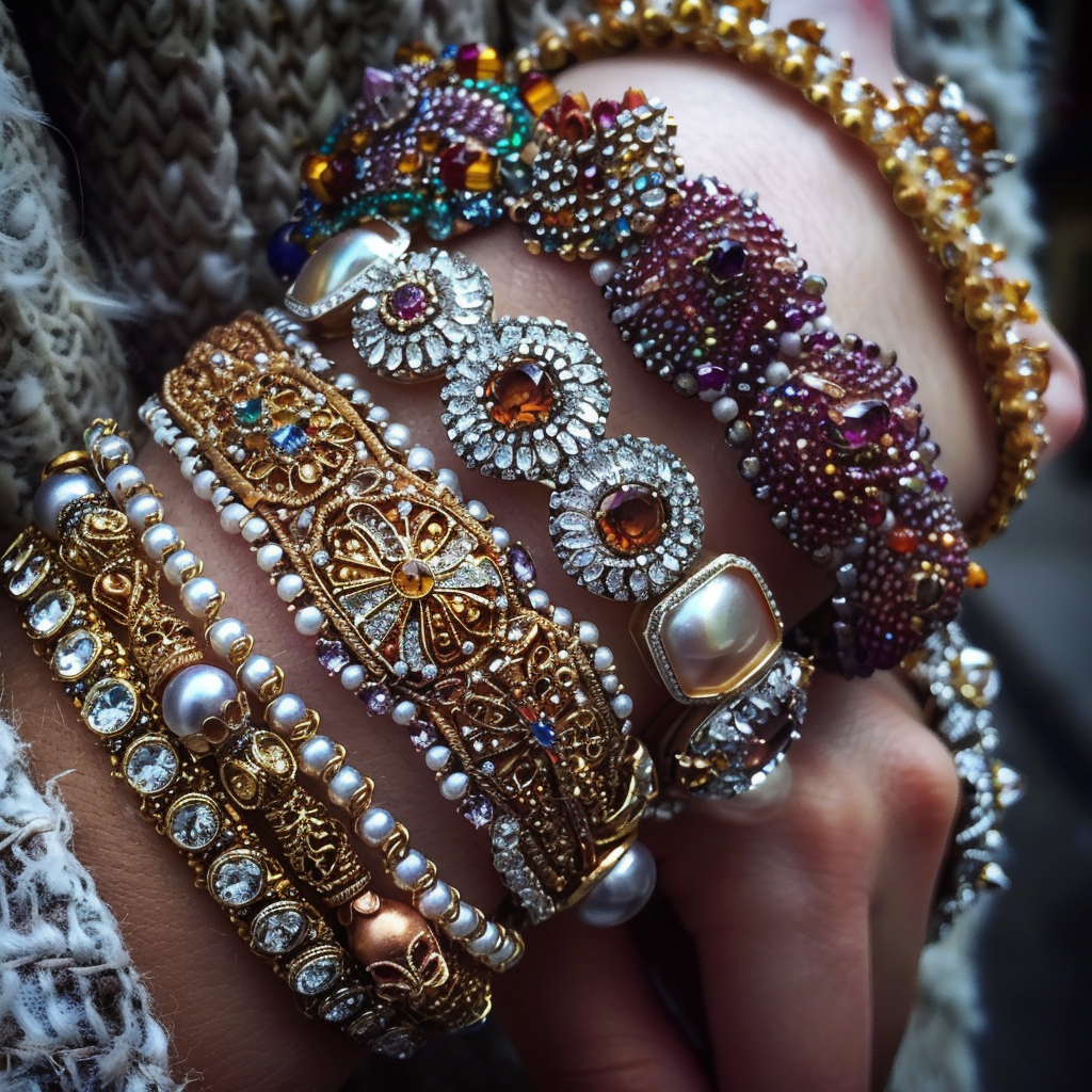 elegant luxury bracelets photo