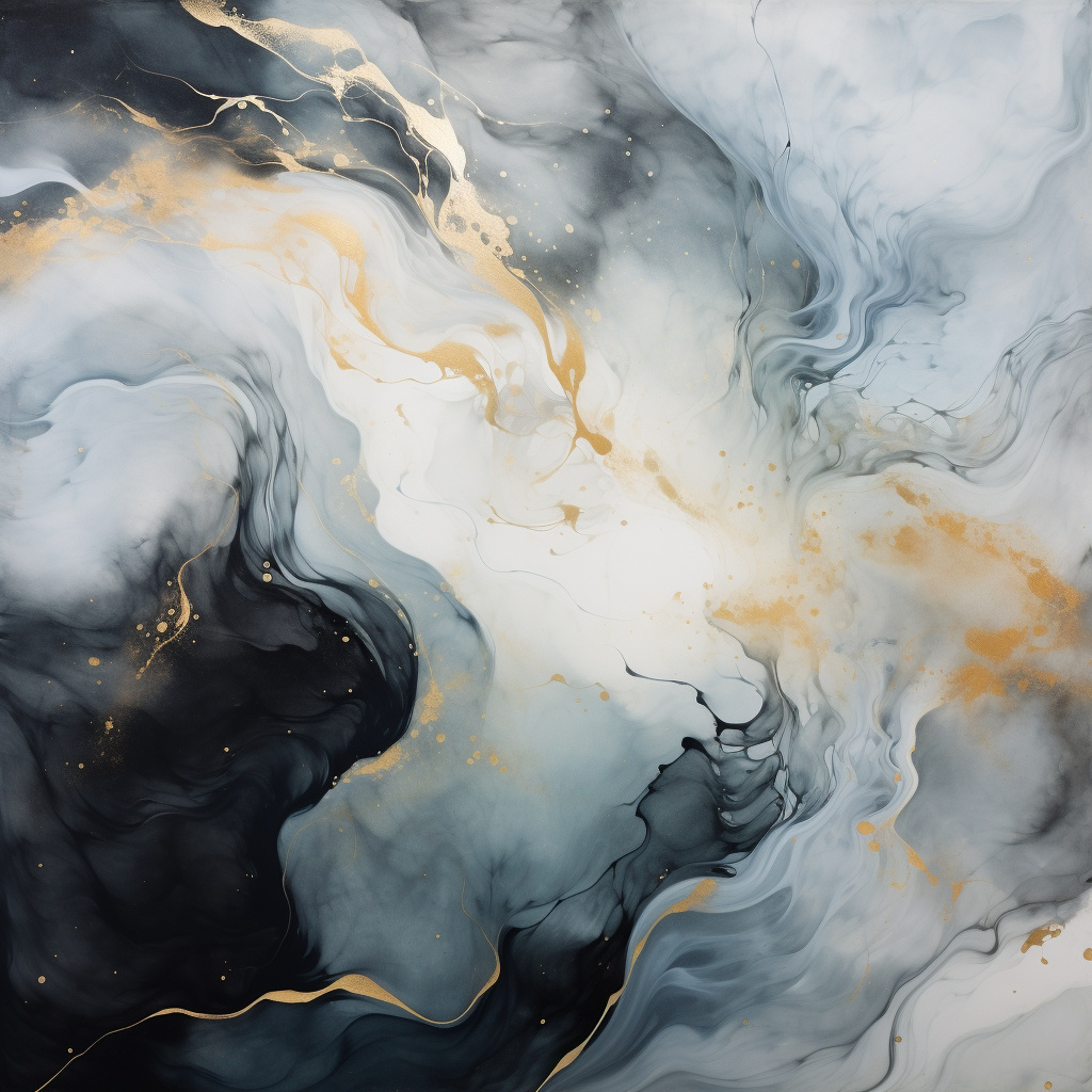 Luxury Fluid Painting: Elegant Artwork in Various Colors