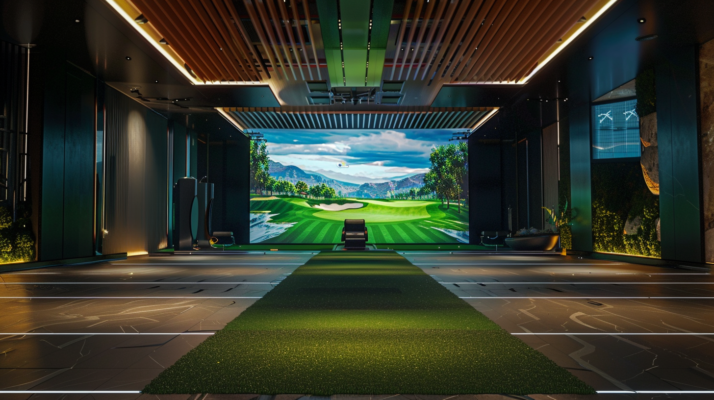 modern luxury golf simulator image