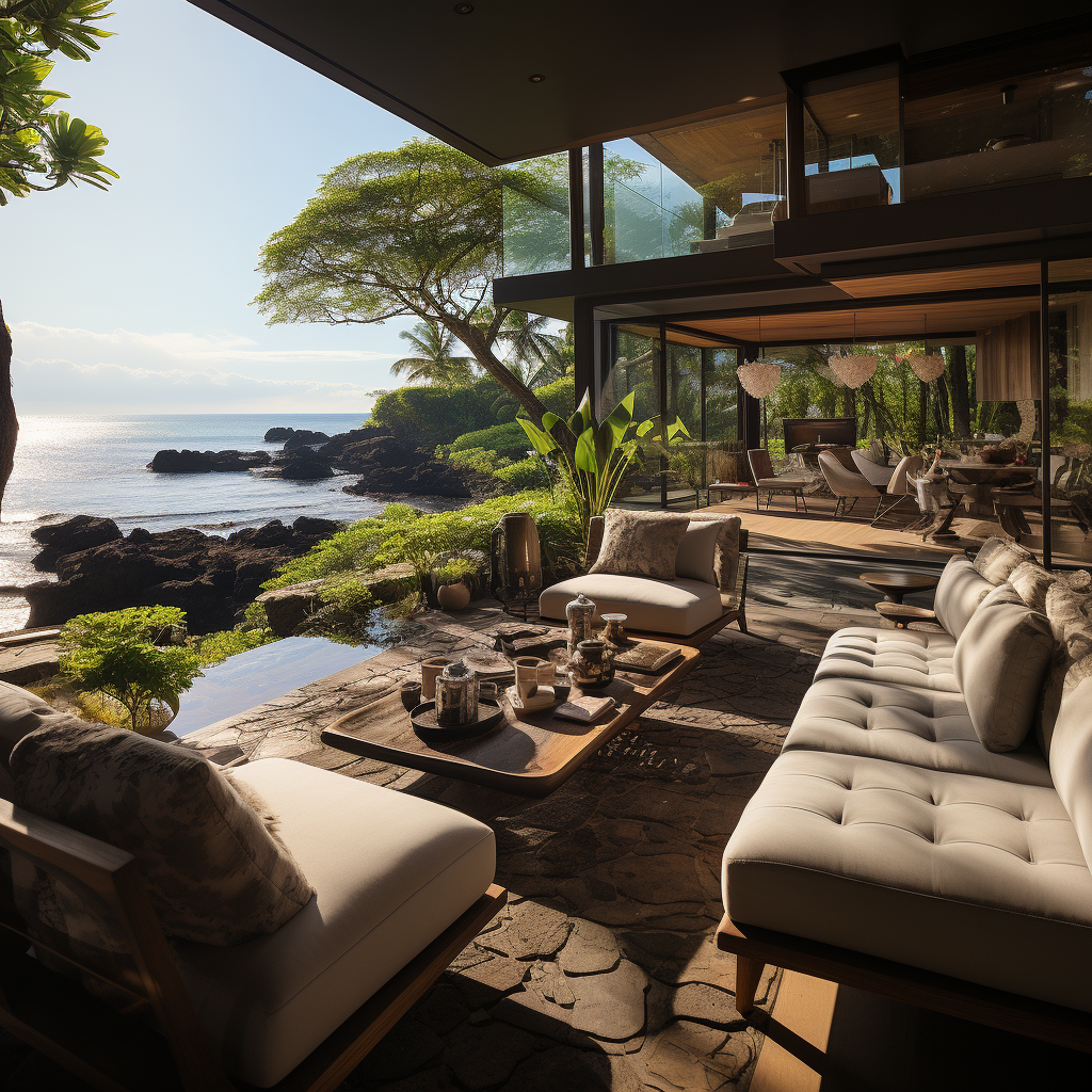 Stunning ocean view from luxury Hawaii villa