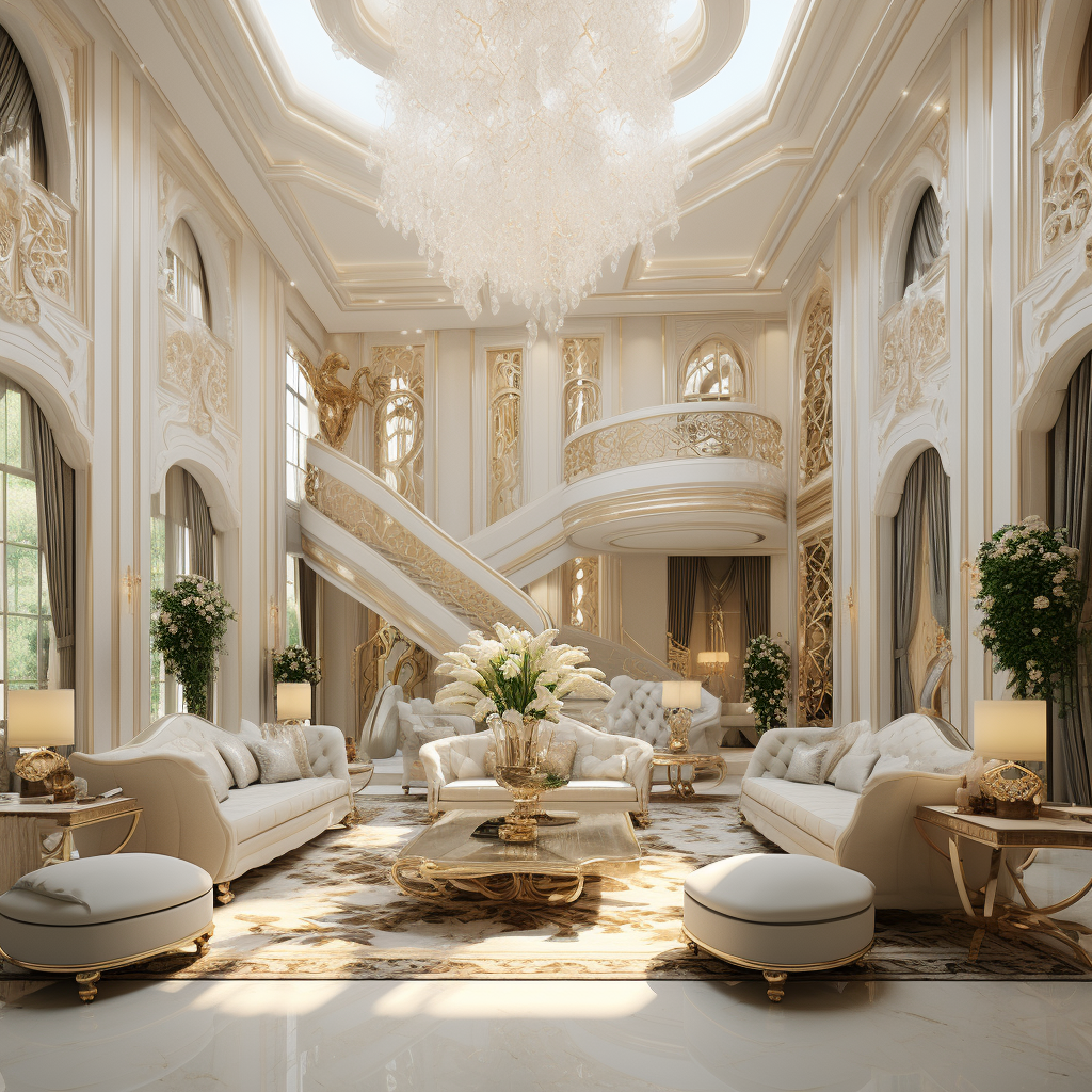 Beautiful luxury living room interior