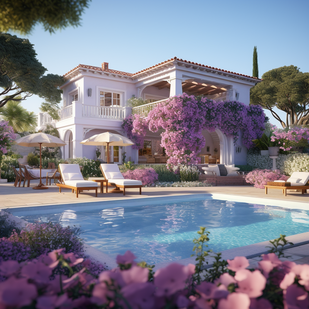 Luxury Mediterranean Villa with Pool and Fruit Trees