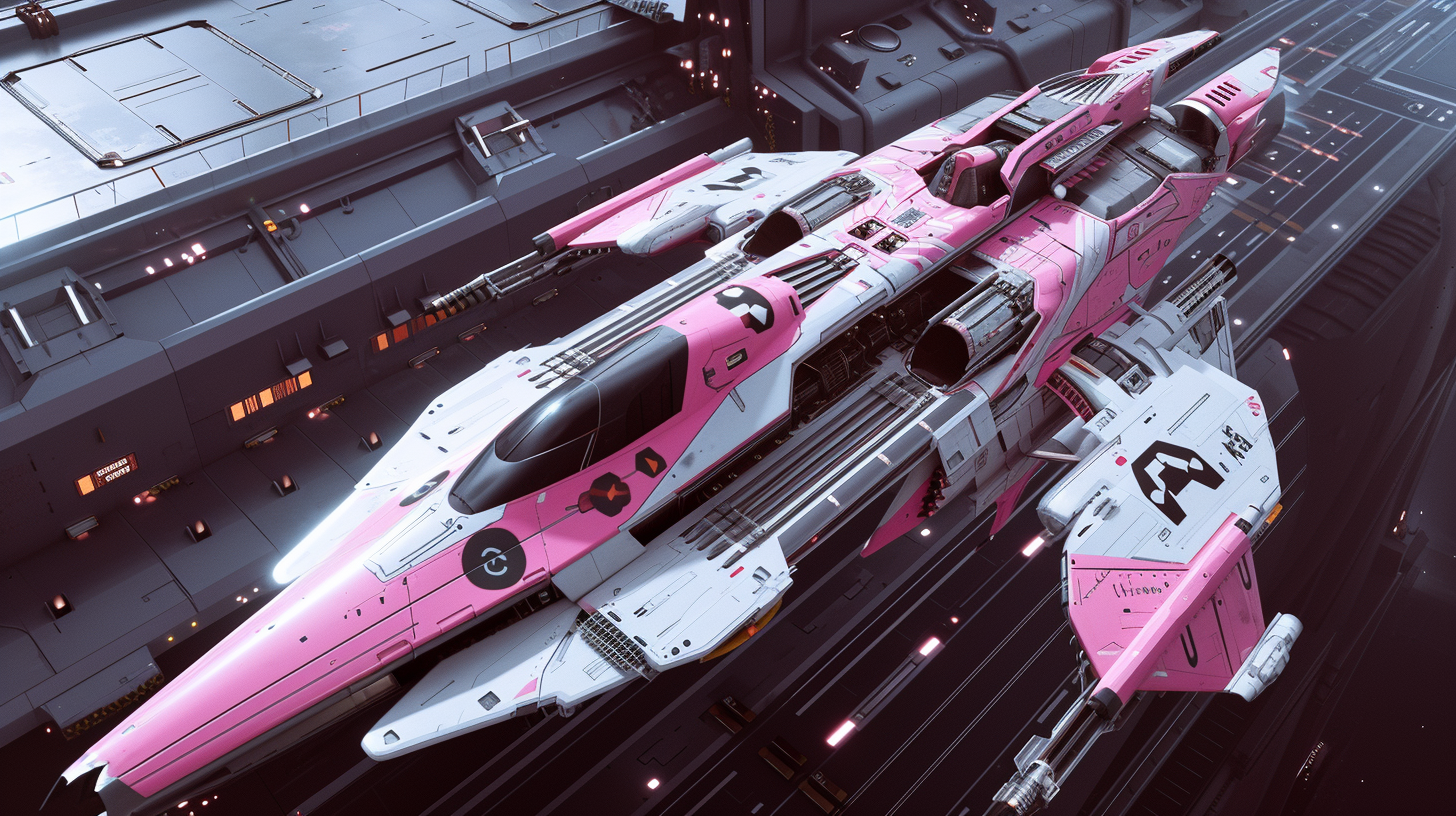 Luxury Pink Aluminum Space Ship