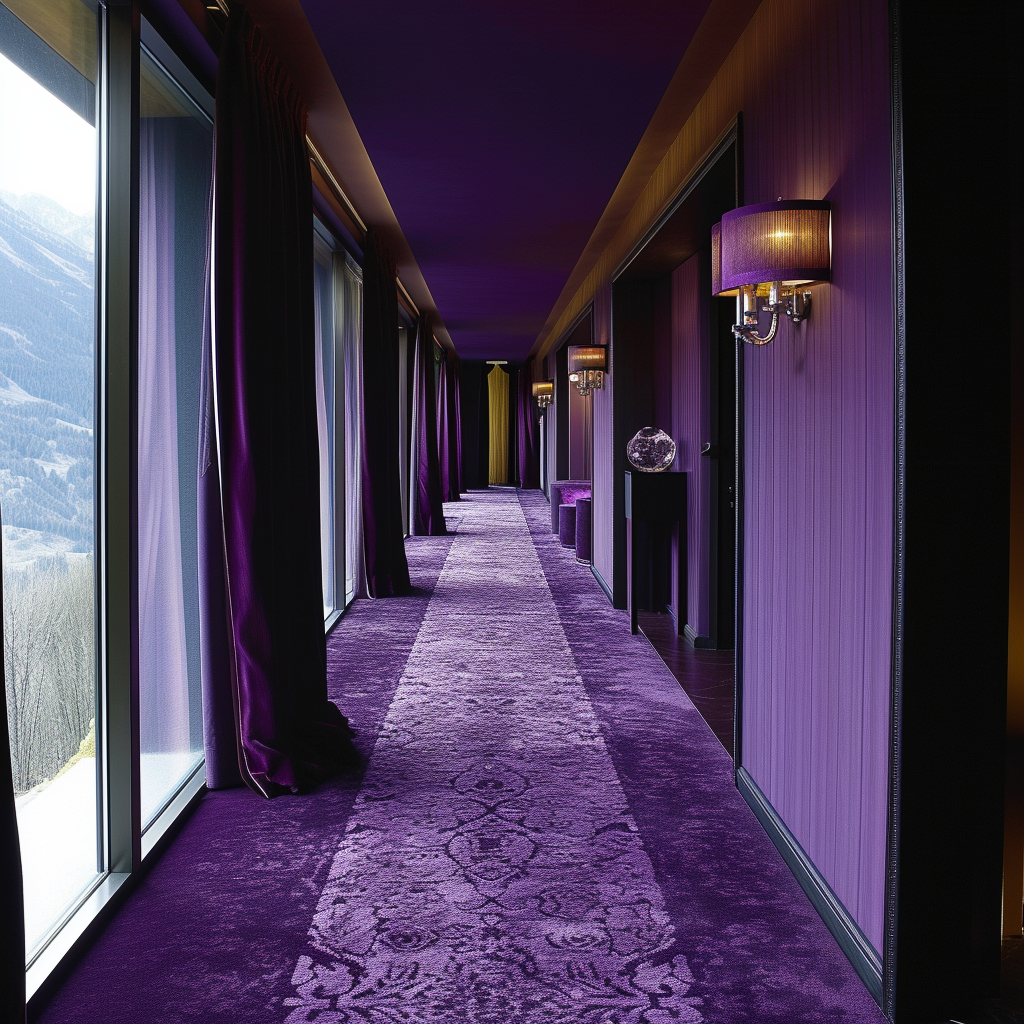 Luxurious Purple Hotel Carpet