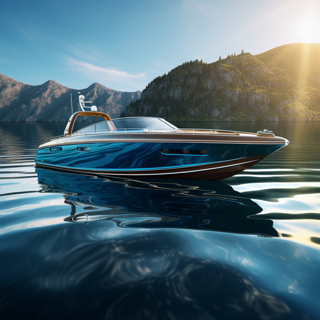 Luxury Riva Boat in Blue Water