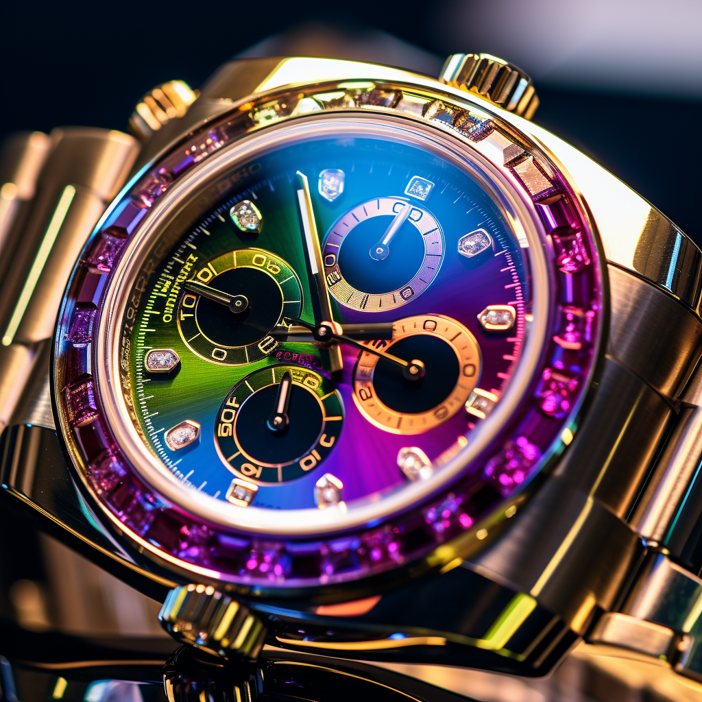 Close-Up of Shiny Luxury Rolex Watch