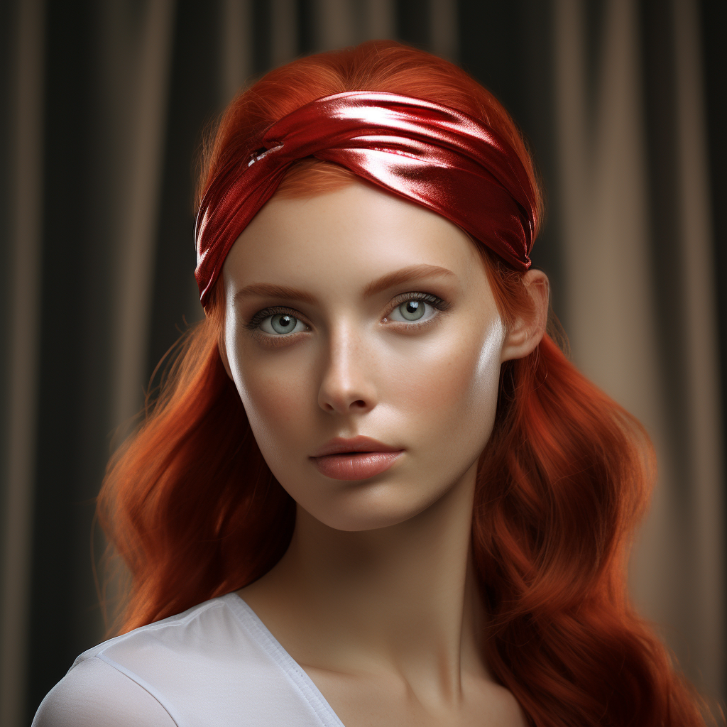 Shiny red headband accessory