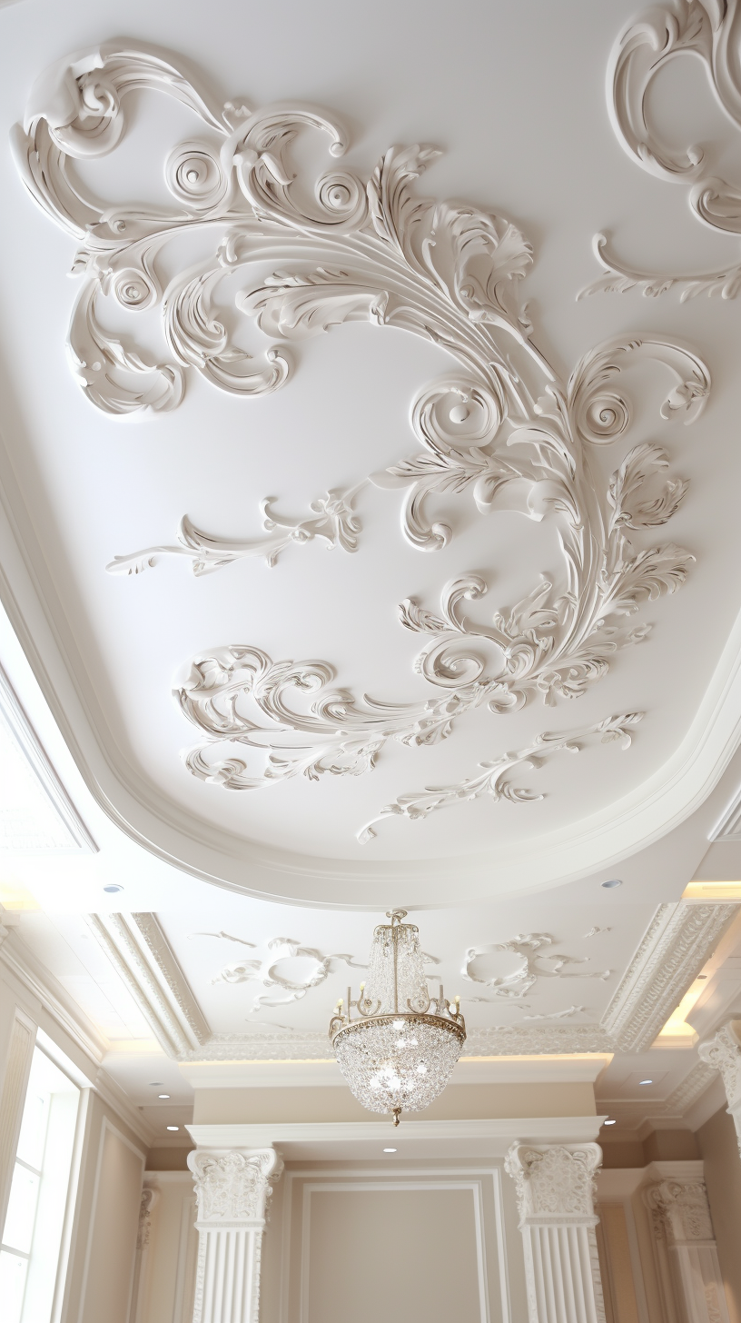 Elegant gypsum ceiling art design