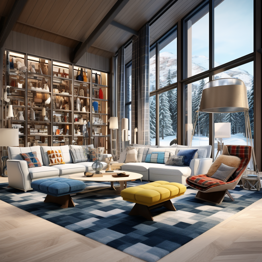 Luxury Ski Store Interior Rendering