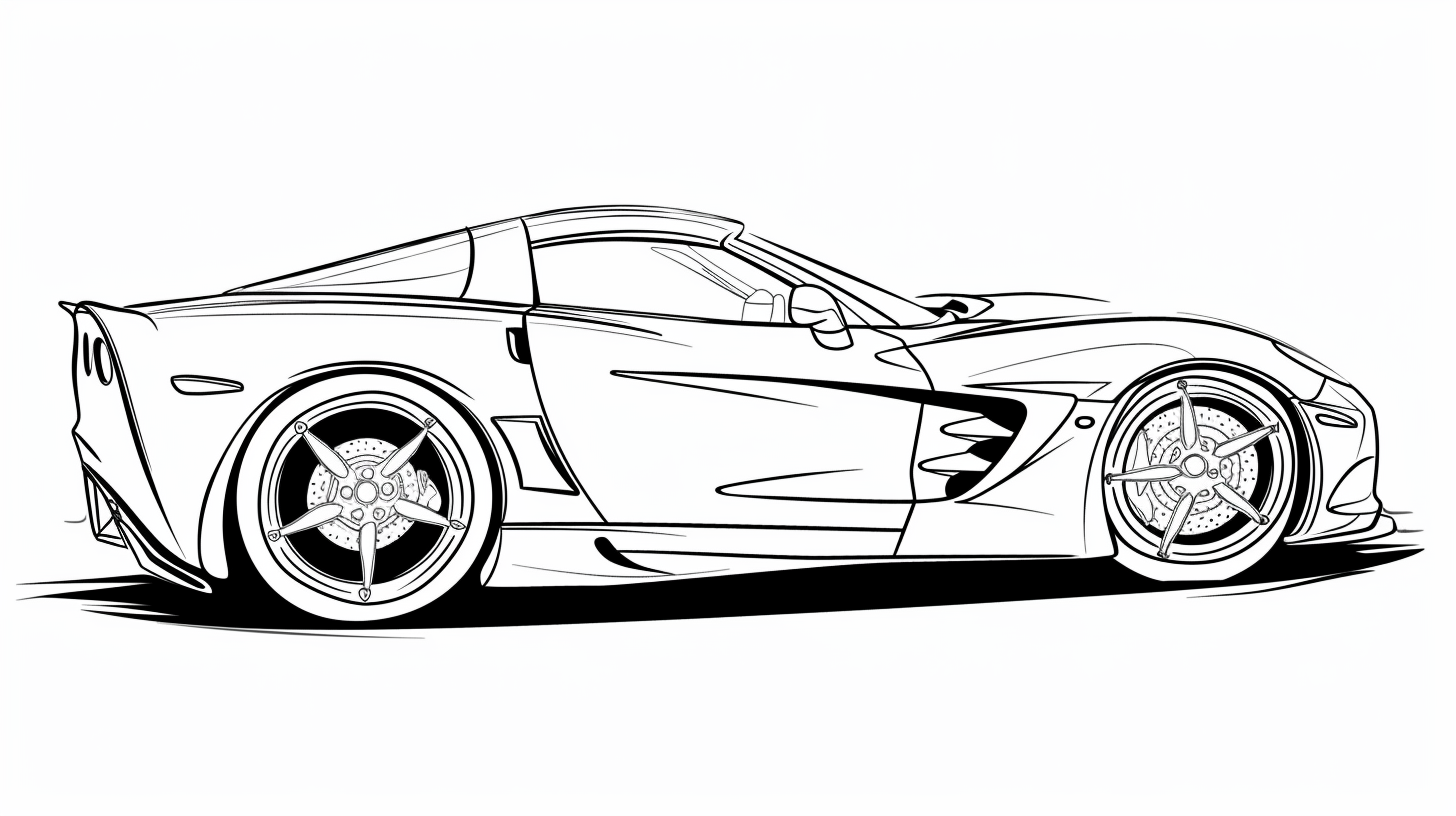 Luxury Sport Car Coloring Page