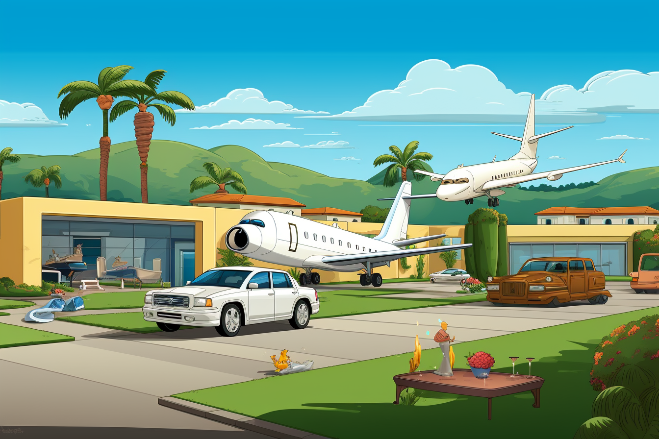 Luxury World Travel in Family Guy Animation Style