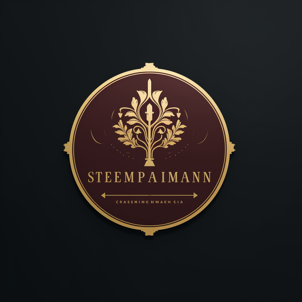 Vintage luxury restaurant logo with art deco elements