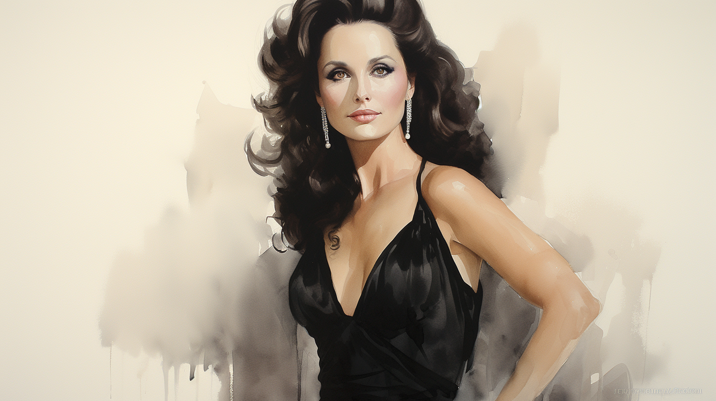 Lynda Carter in black dress - iconic fashion