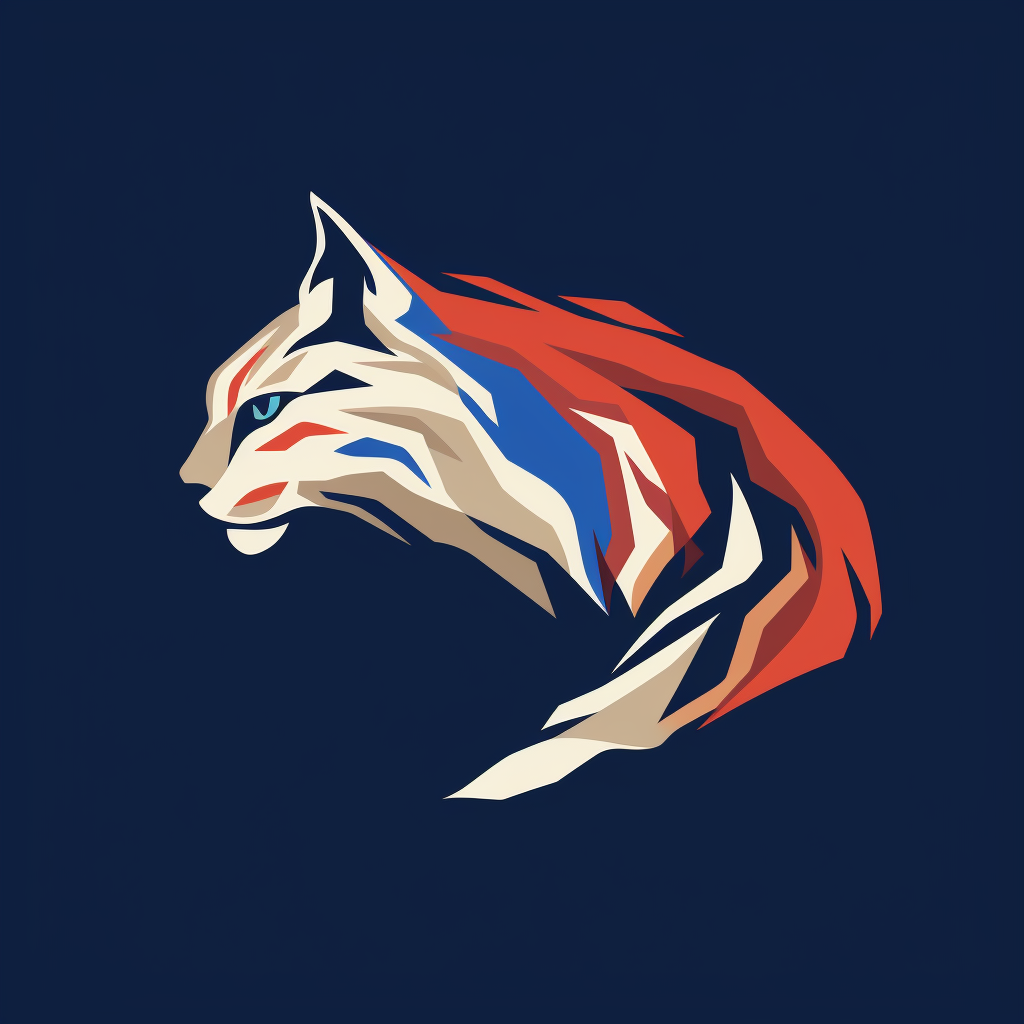 Minimalist Lynx Side Jump Logo