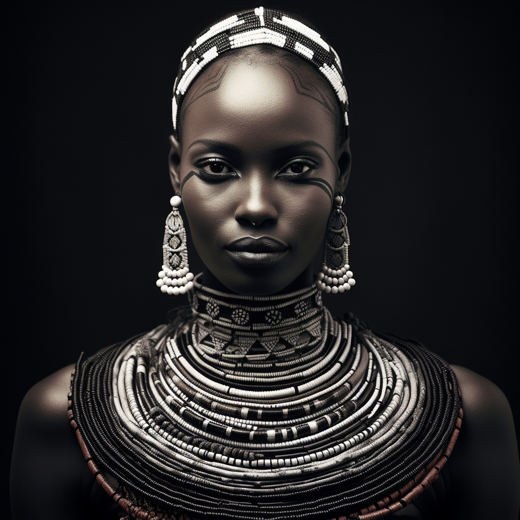 Maasai Queen Traditional Attire Beaded Neckpiece