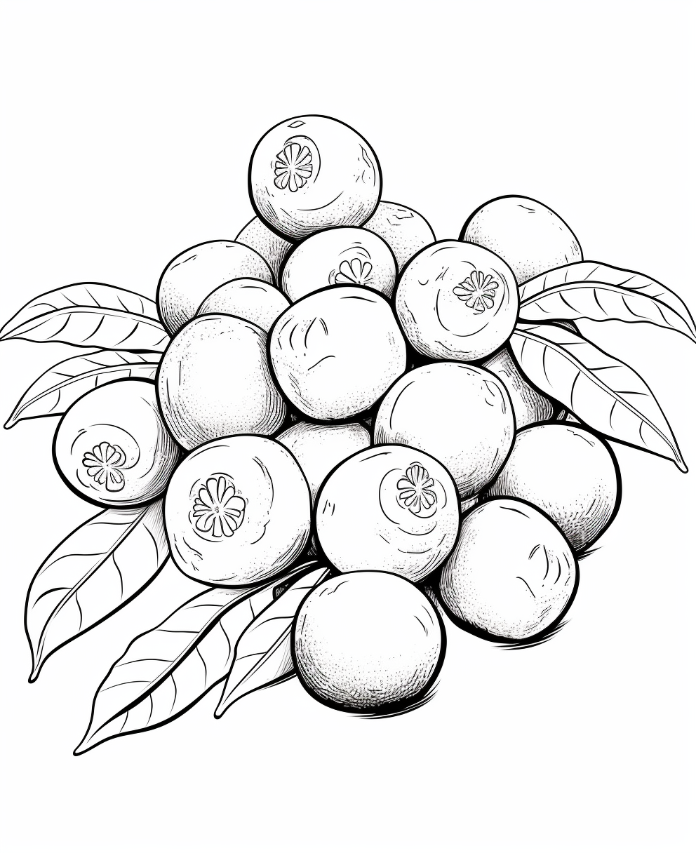 Macadamia nut cookies coloring page for kids