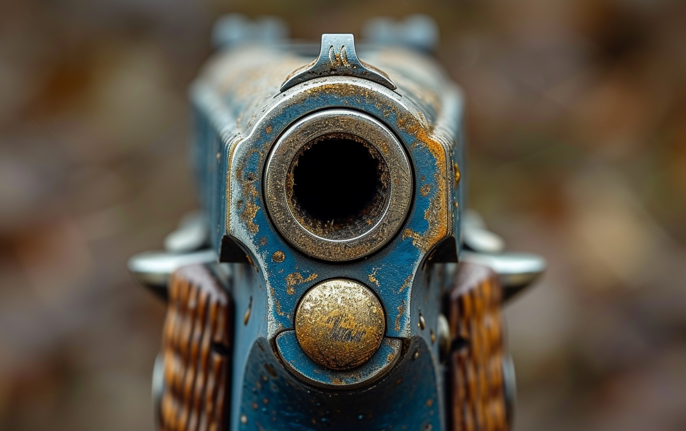 Macro Photography of 1911 Barrel