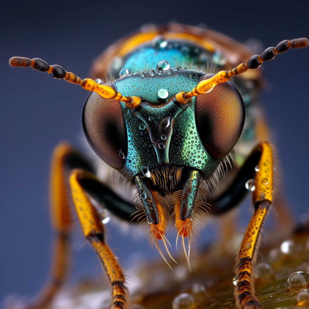 Detailed macro insect photography image