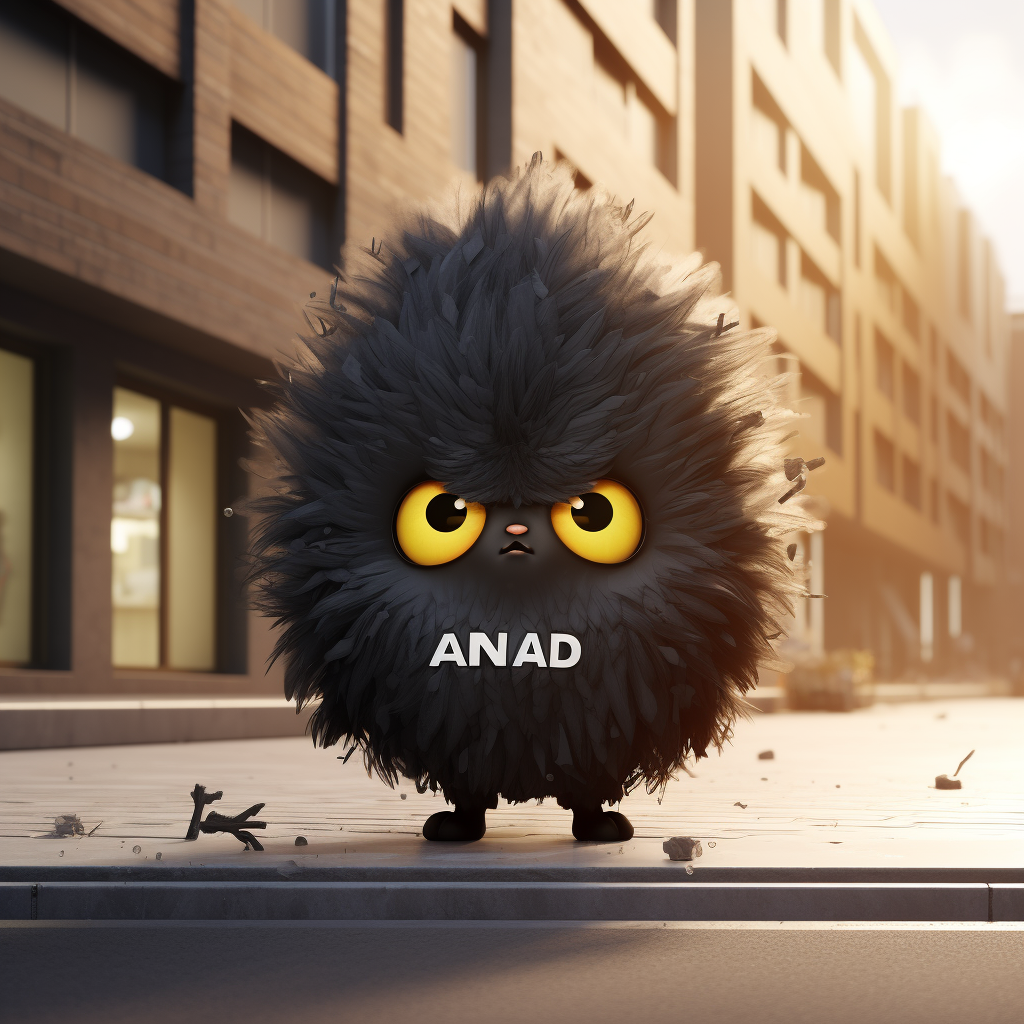 Angry Black Fur Character Representing MAD Community