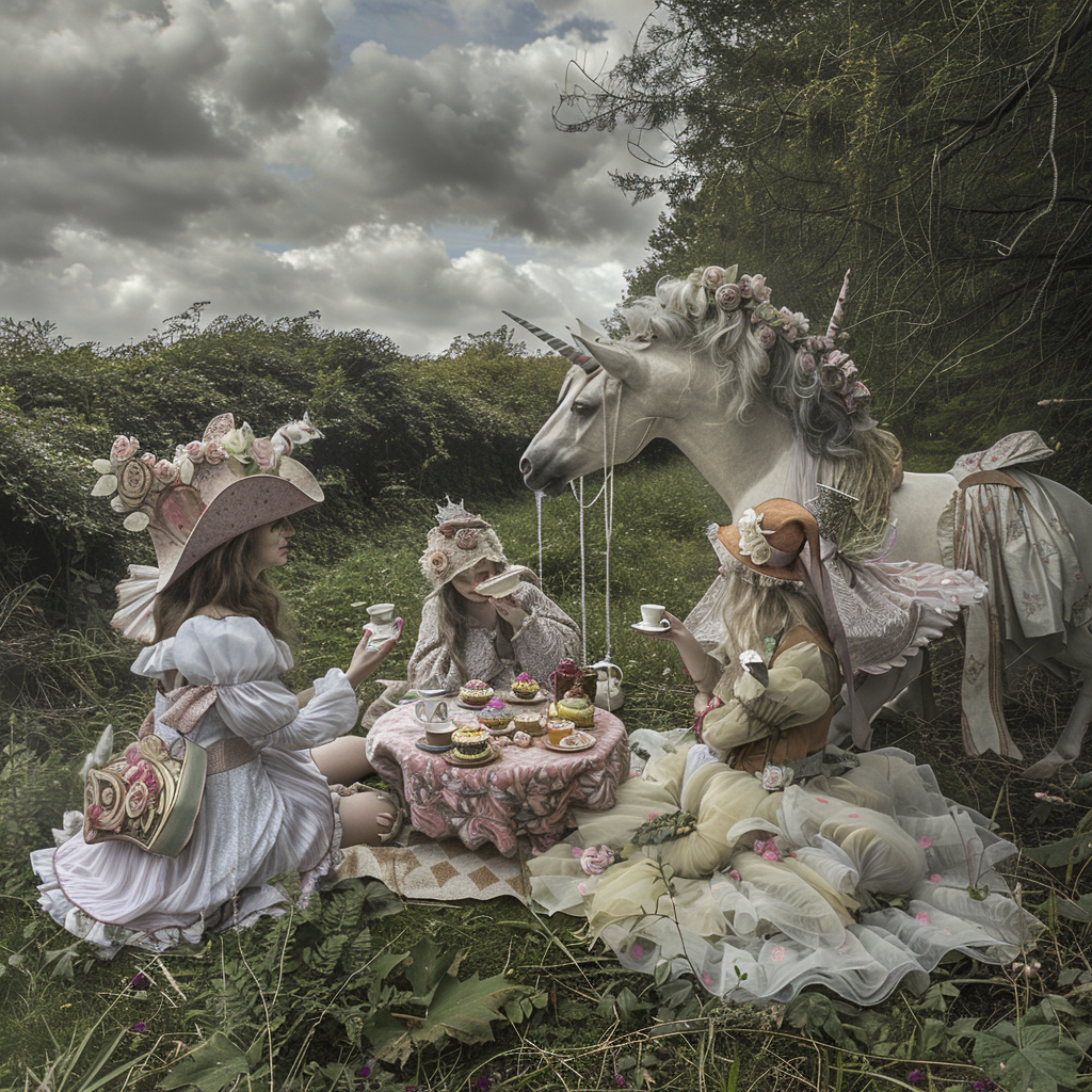 Tea Party on Grassy Hilltop