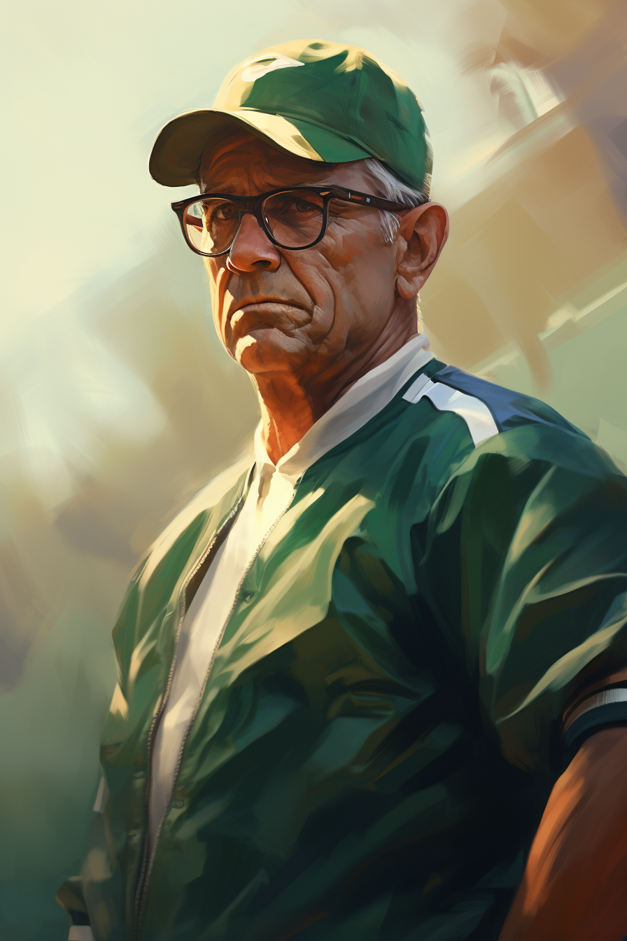 Mad high school football coach artwork