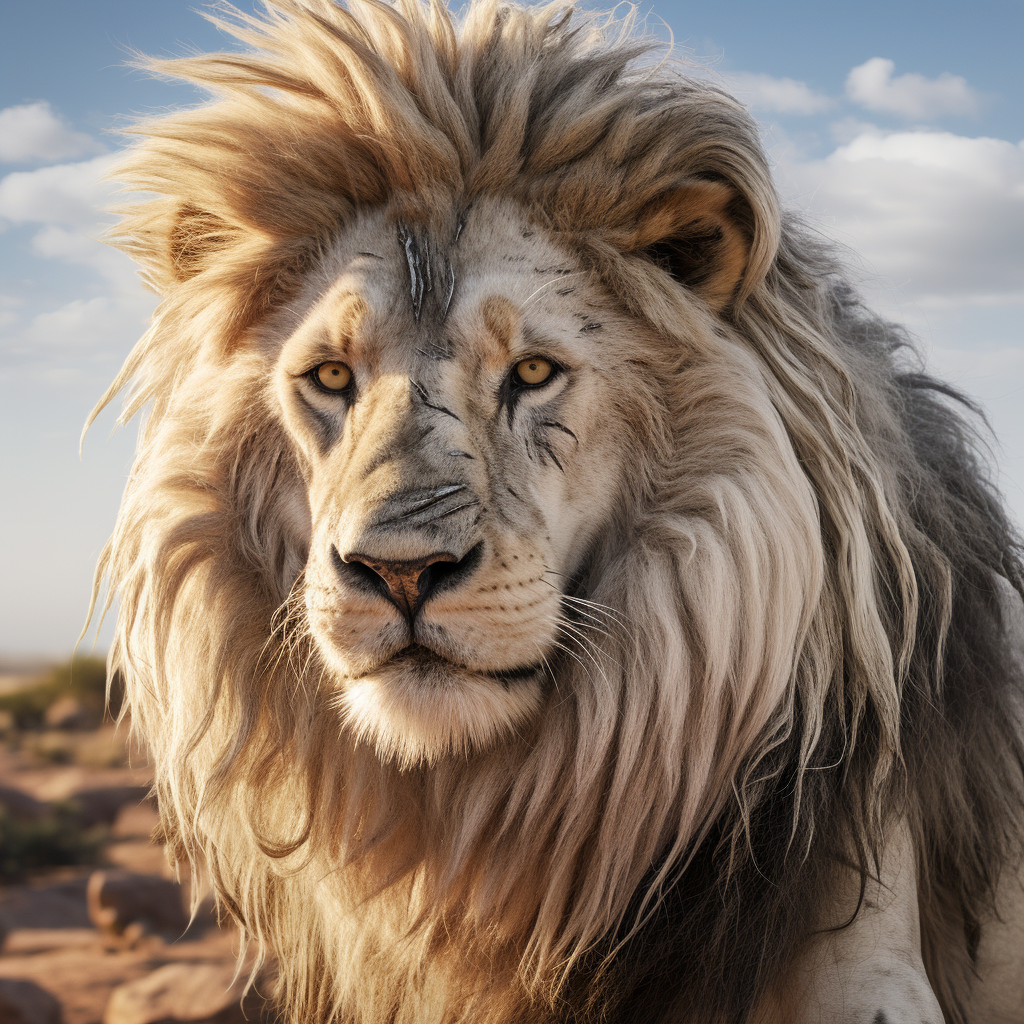 Realistic Madagascar Lion with Hairstyle