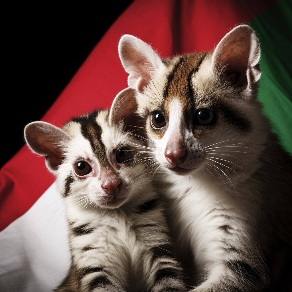 Madagascar animals flag photo