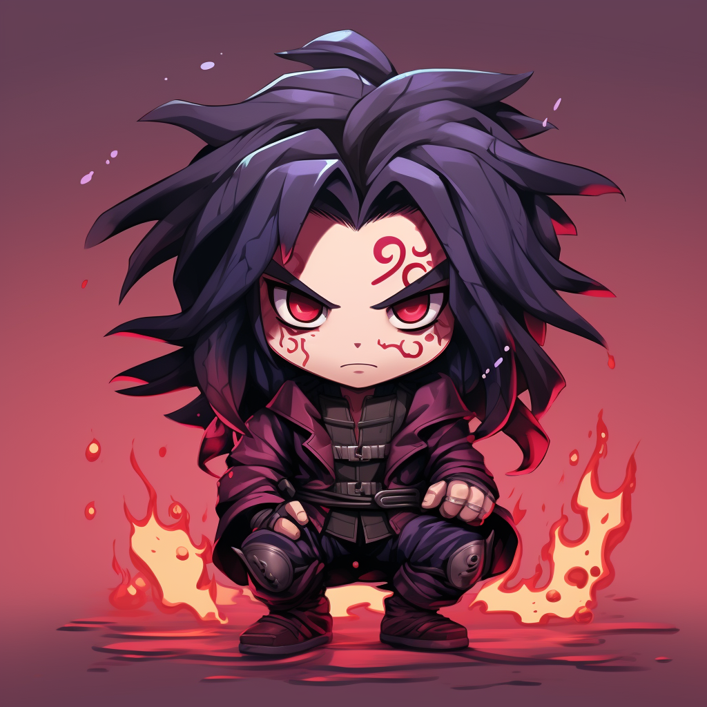 Madara Chibi Art Style 90s Game Art