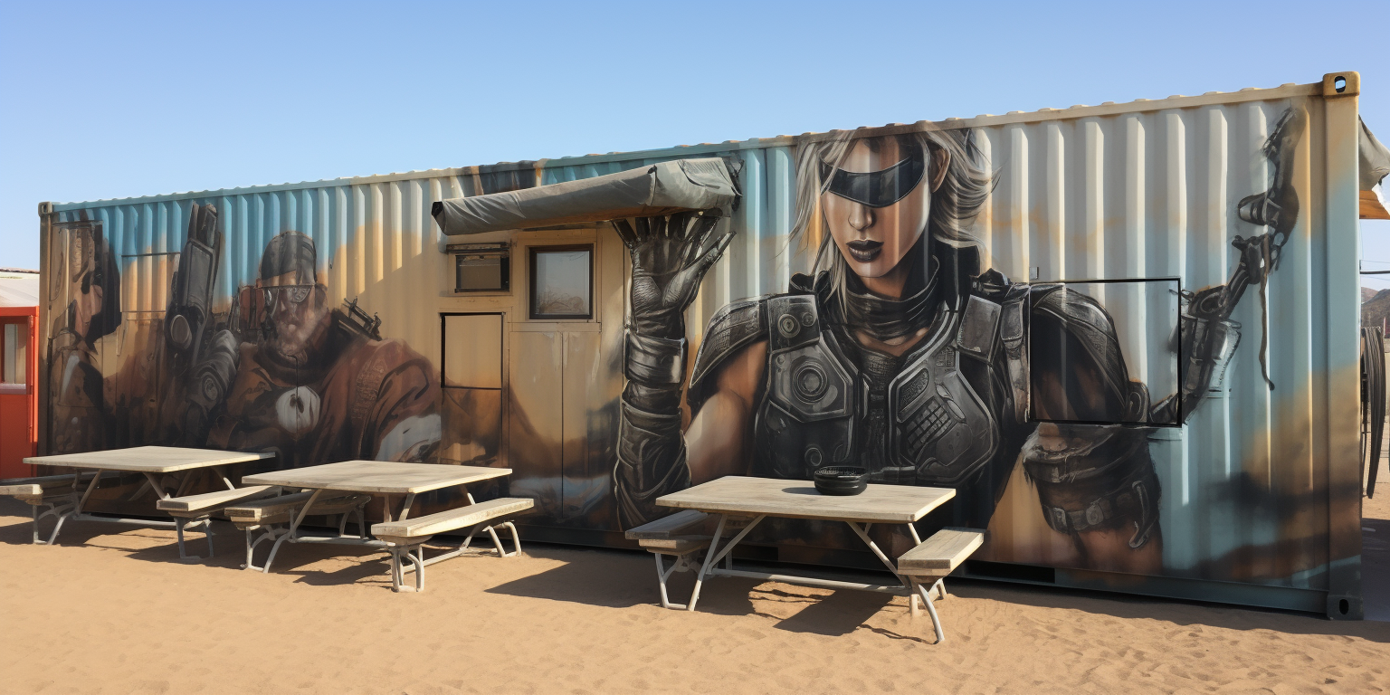 Wall mural painting of MadMax theme