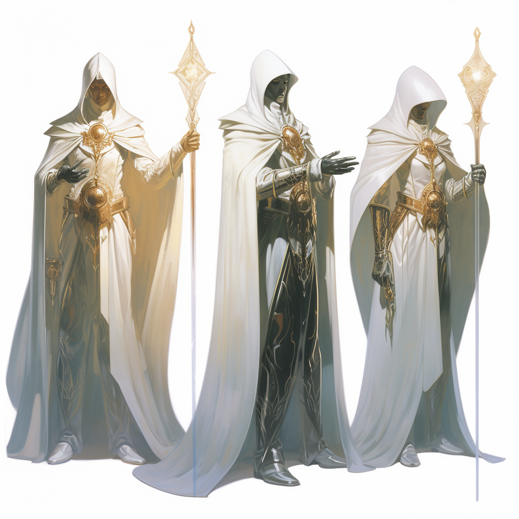 Powerful Mage Gods in White Cape